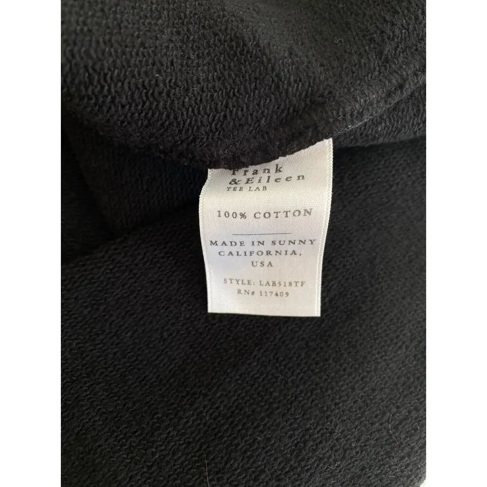 Frank & Eileen Effie Long-Sleeve Funnel Neck Capelet Black Pullover Sweatshirt S - Picture 9 of 10